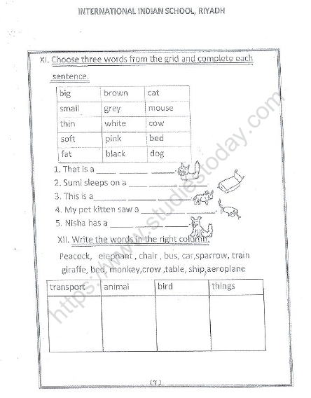 cbse-class-1-english-revision-worksheet-set-2